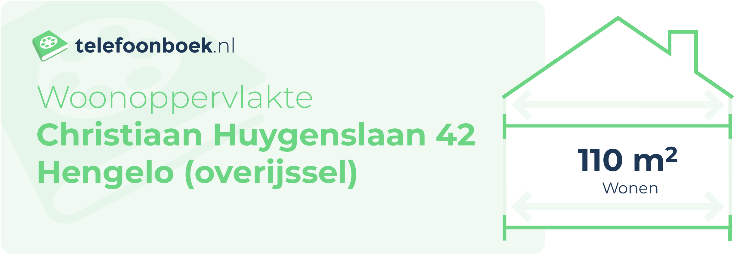 Woonoppervlakte Christiaan Huygenslaan 42 Hengelo (Overijssel)