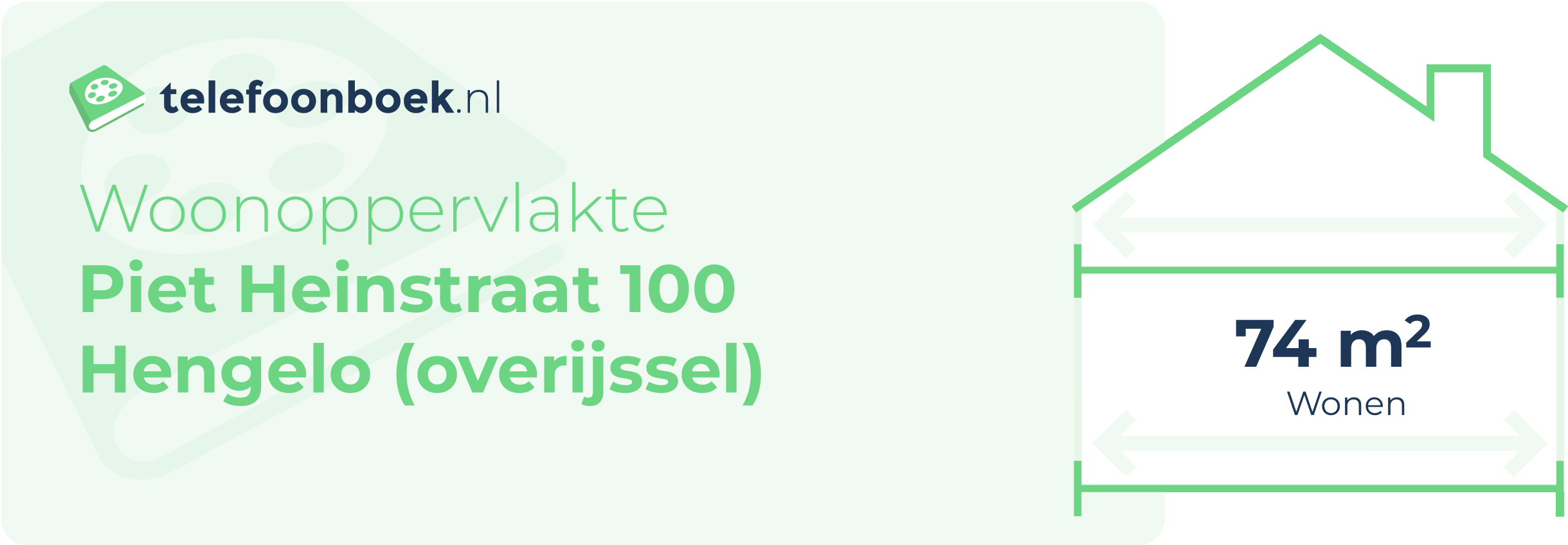 Woonoppervlakte Piet Heinstraat 100 Hengelo (Overijssel)
