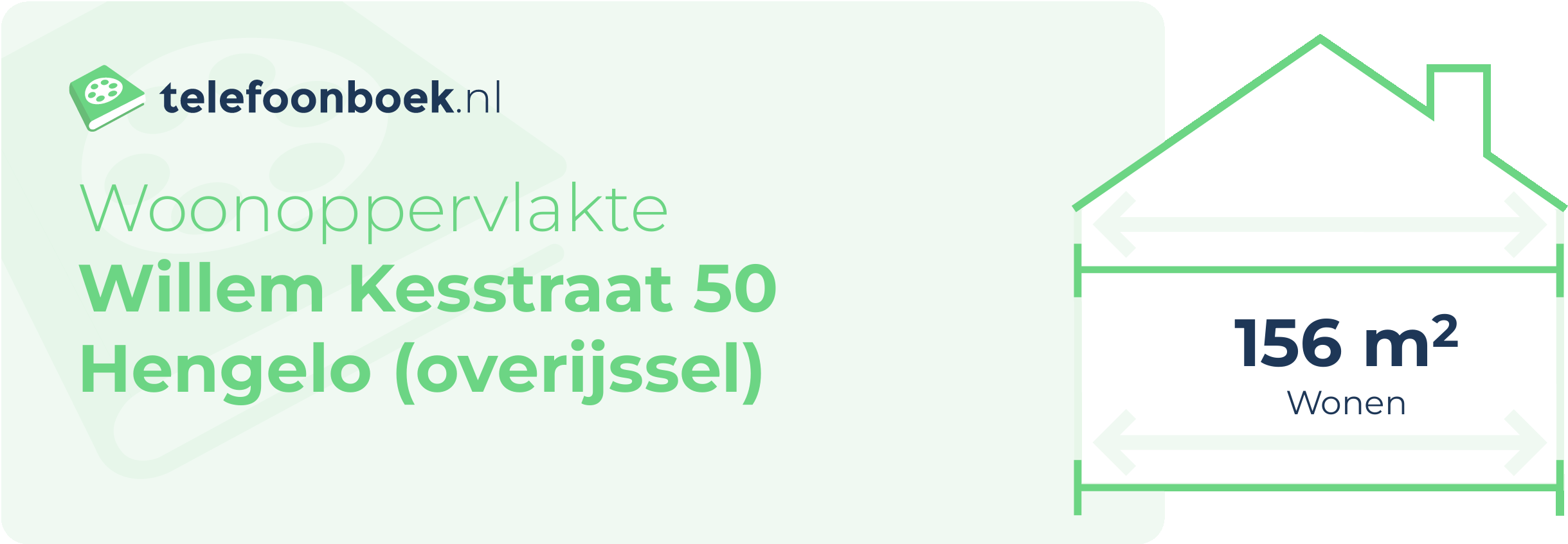 Woonoppervlakte Willem Kesstraat 50 Hengelo (Overijssel)