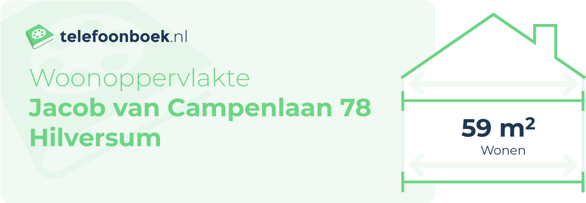 Woonoppervlakte Jacob Van Campenlaan 78 Hilversum