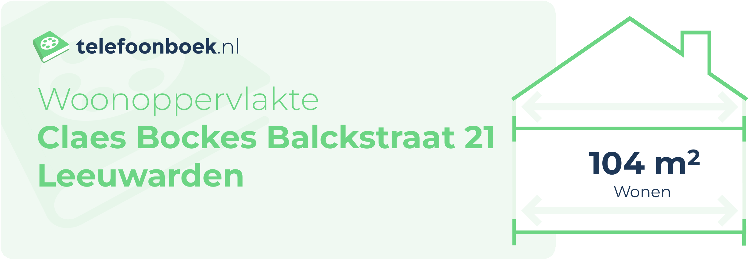 Woonoppervlakte Claes Bockes Balckstraat 21 Leeuwarden