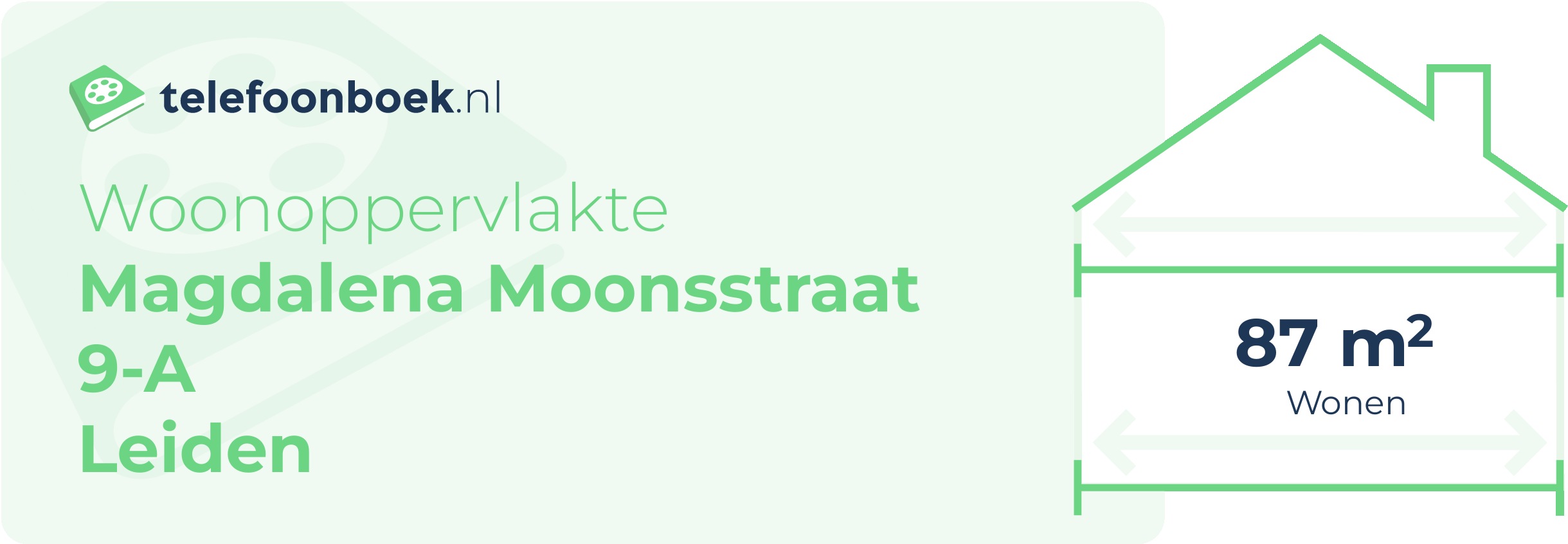 Woonoppervlakte Magdalena Moonsstraat 9-A Leiden