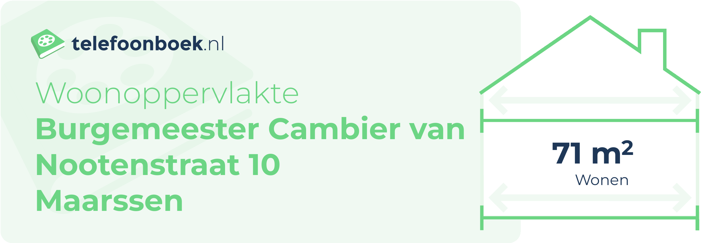 Woonoppervlakte Burgemeester Cambier Van Nootenstraat 10 Maarssen