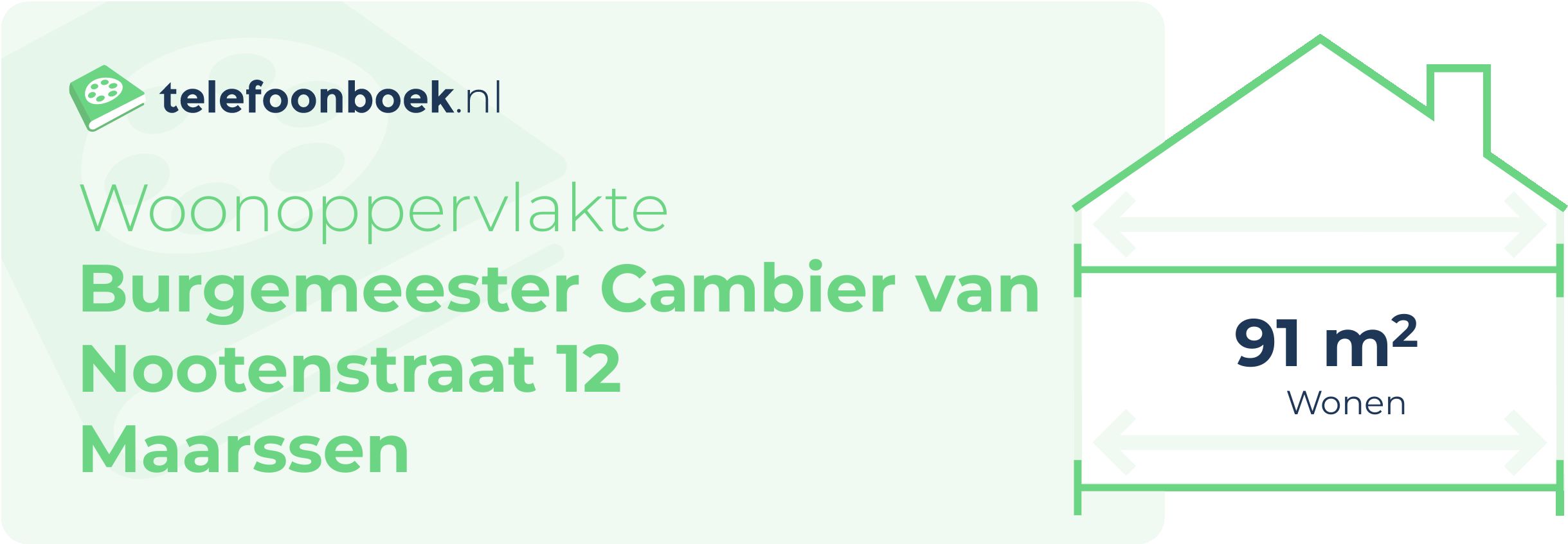 Woonoppervlakte Burgemeester Cambier Van Nootenstraat 12 Maarssen
