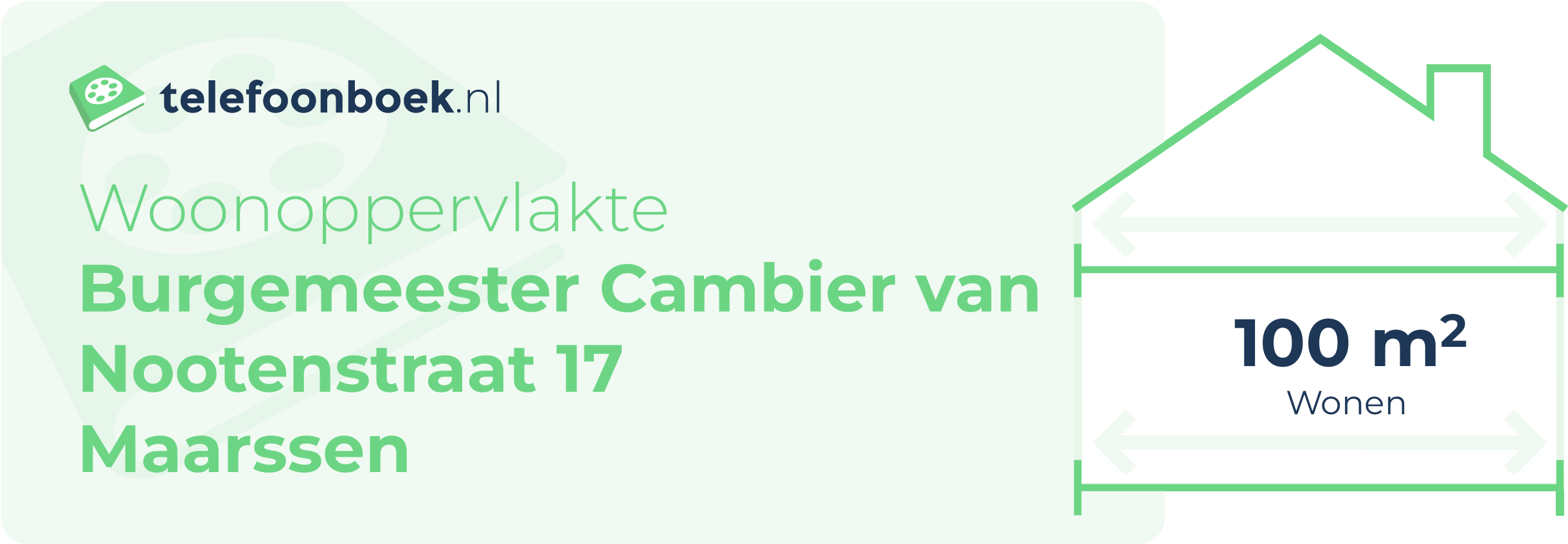 Woonoppervlakte Burgemeester Cambier Van Nootenstraat 17 Maarssen