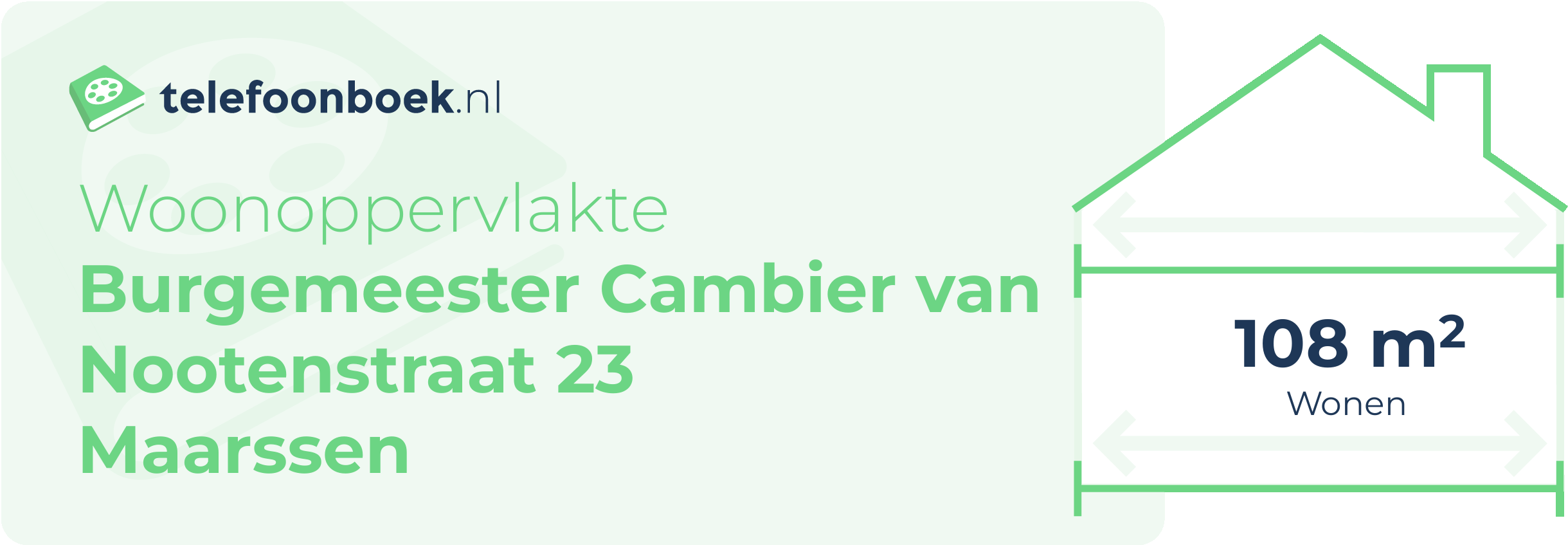 Woonoppervlakte Burgemeester Cambier Van Nootenstraat 23 Maarssen
