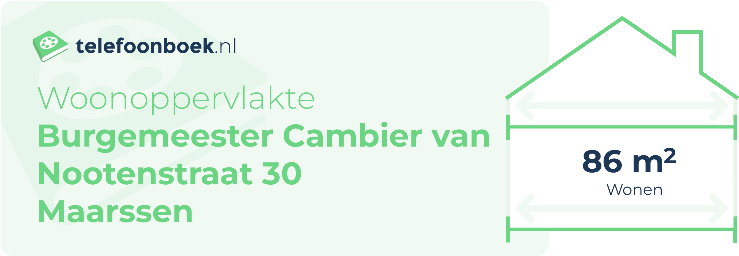 Woonoppervlakte Burgemeester Cambier Van Nootenstraat 30 Maarssen