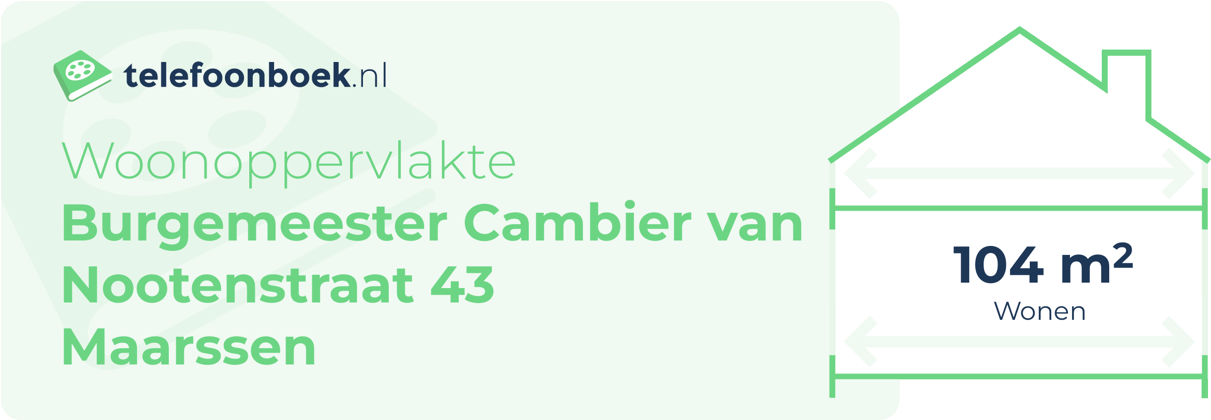 Woonoppervlakte Burgemeester Cambier Van Nootenstraat 43 Maarssen