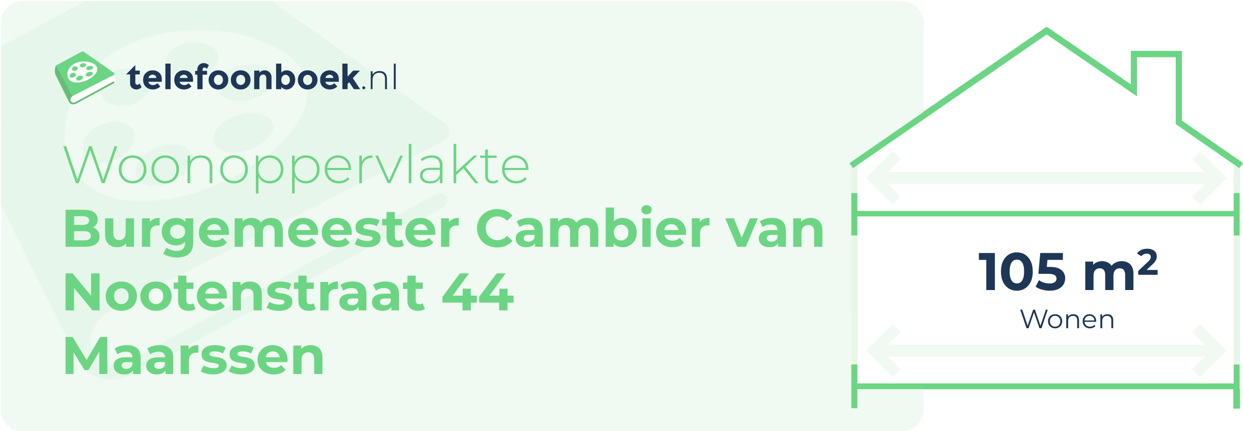 Woonoppervlakte Burgemeester Cambier Van Nootenstraat 44 Maarssen