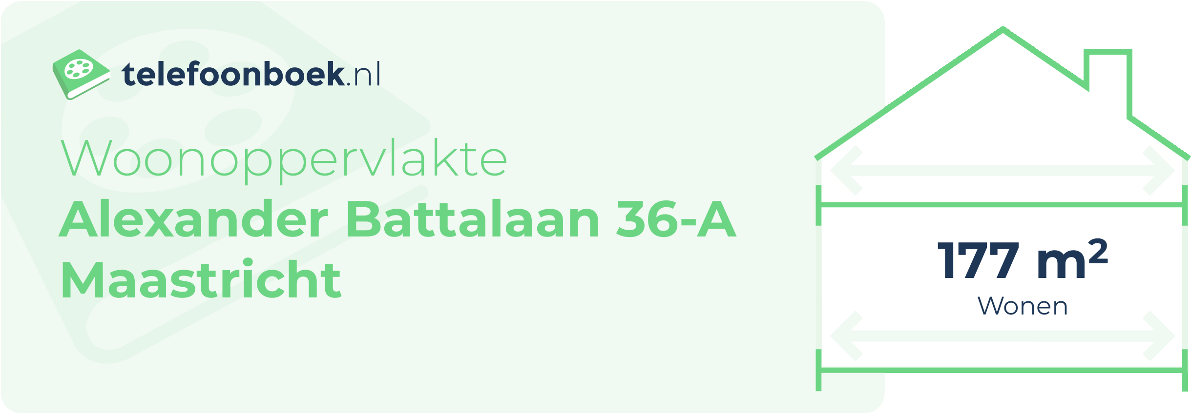 Woonoppervlakte Alexander Battalaan 36-A Maastricht