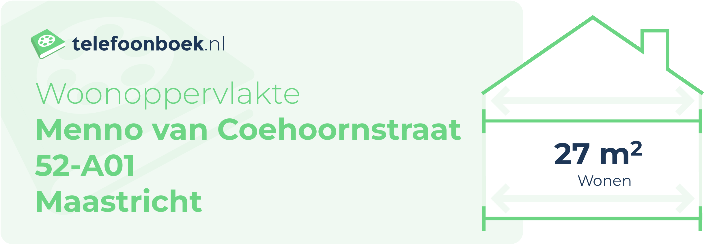 Woonoppervlakte Menno Van Coehoornstraat 52-A01 Maastricht