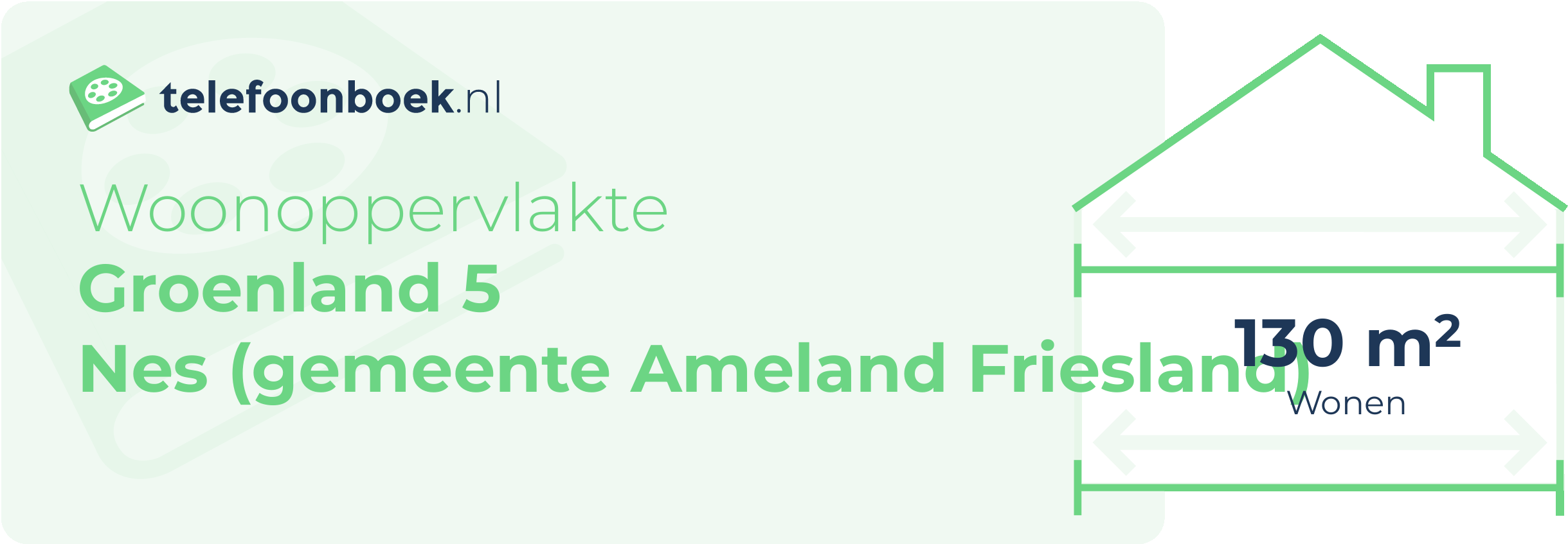 Woonoppervlakte Groenland 5 Nes (gemeente Ameland Friesland)