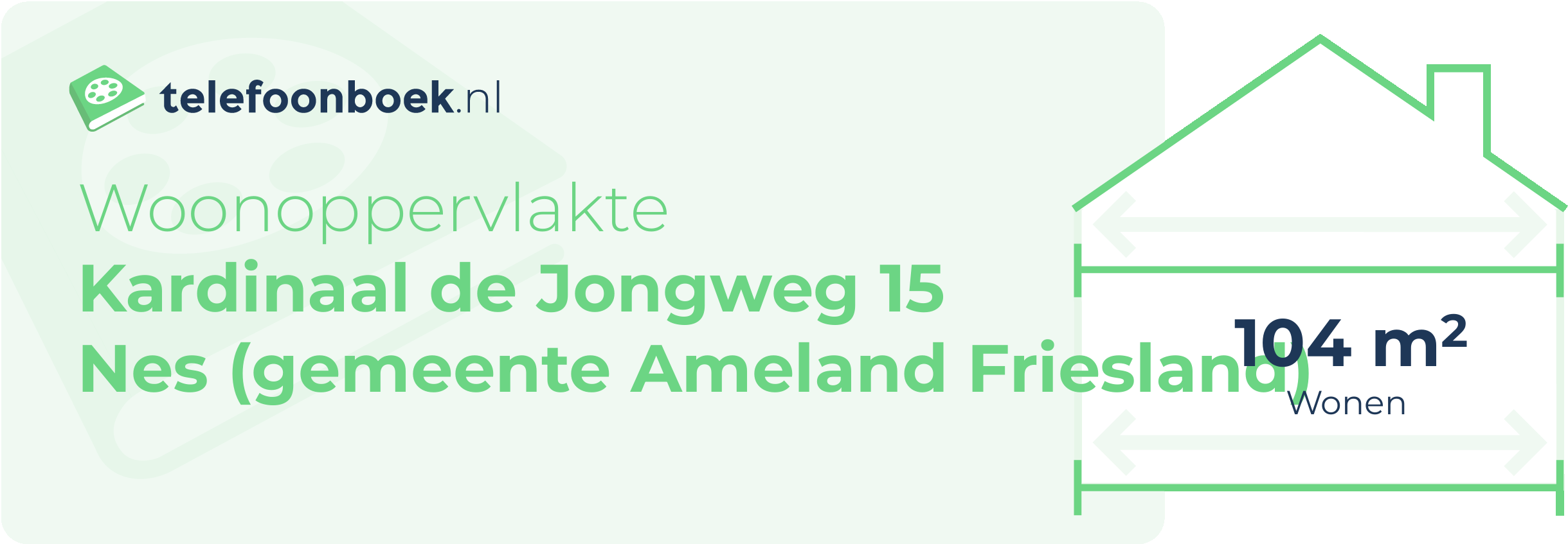 Woonoppervlakte Kardinaal De Jongweg 15 Nes (gemeente Ameland Friesland)