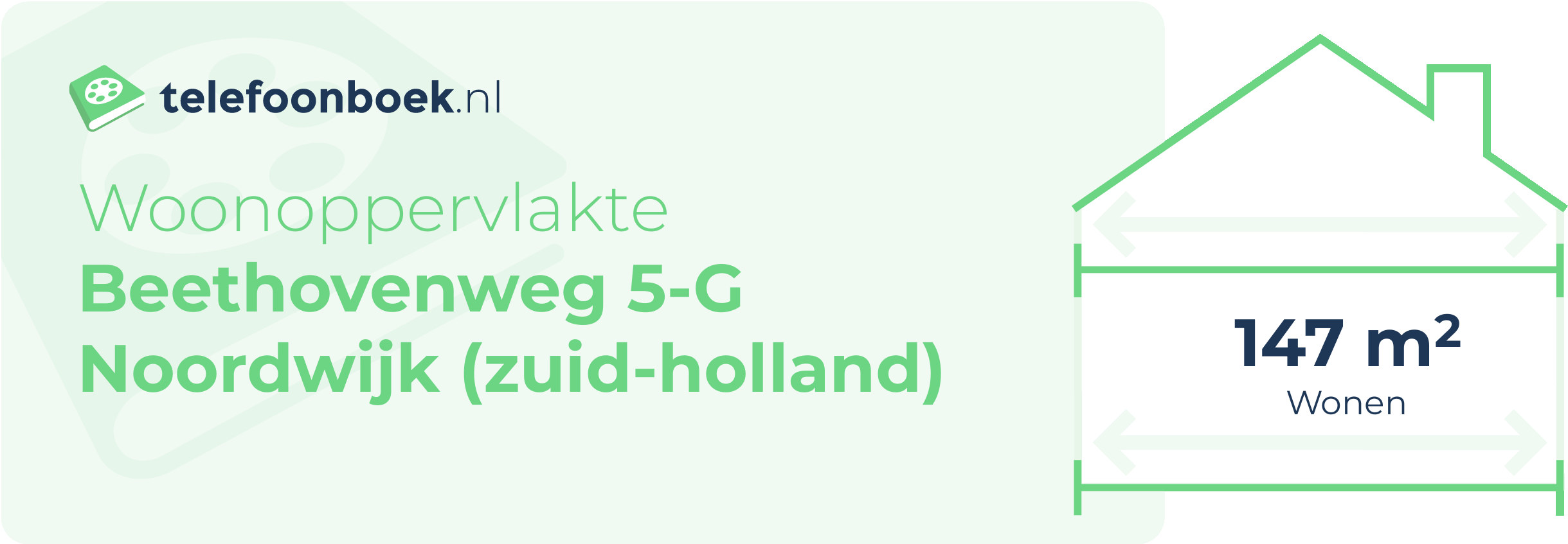 Woonoppervlakte Beethovenweg 5-G Noordwijk (Zuid-Holland)