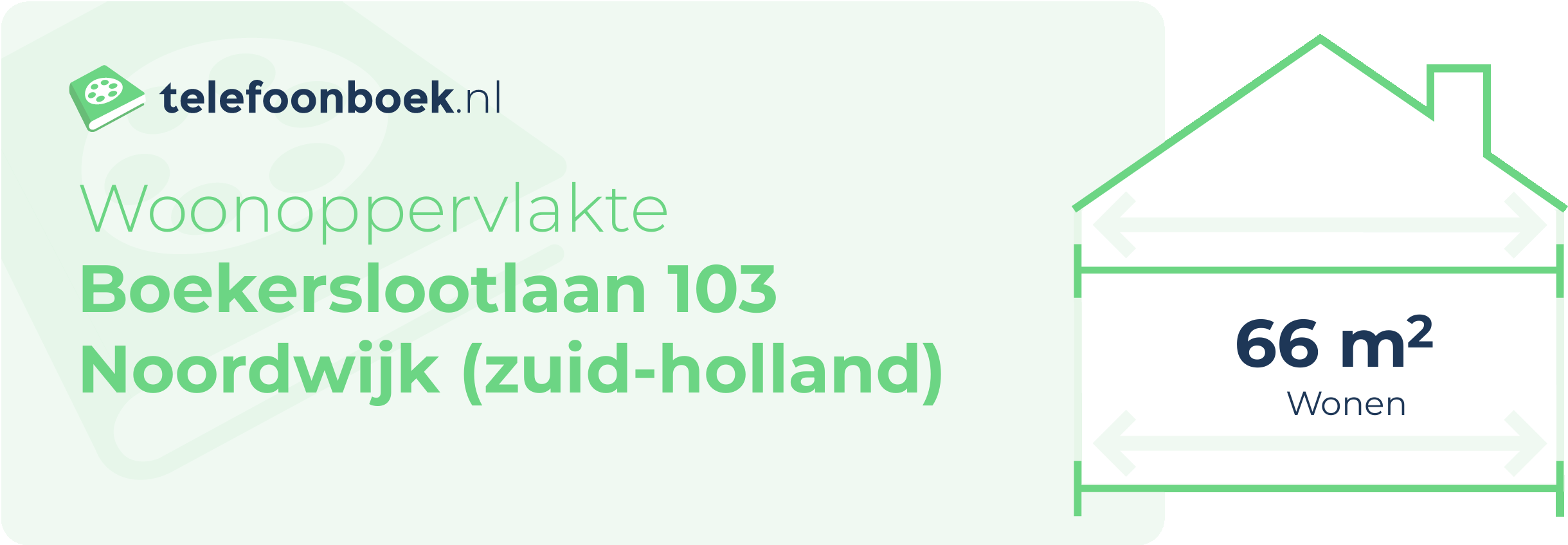 Woonoppervlakte Boekerslootlaan 103 Noordwijk (Zuid-Holland)