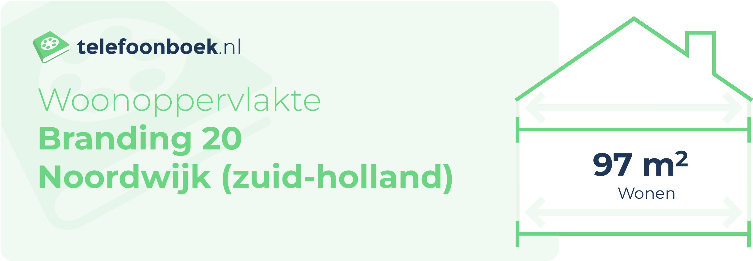 Woonoppervlakte Branding 20 Noordwijk (Zuid-Holland)