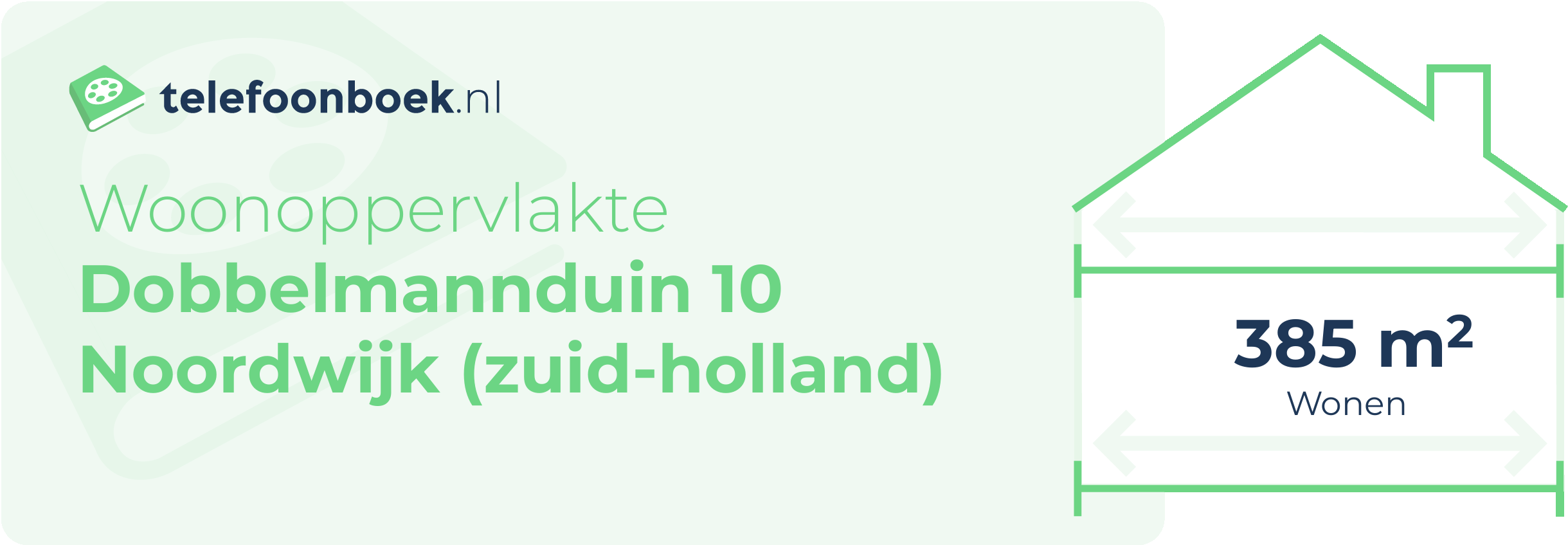 Woonoppervlakte Dobbelmannduin 10 Noordwijk (Zuid-Holland)