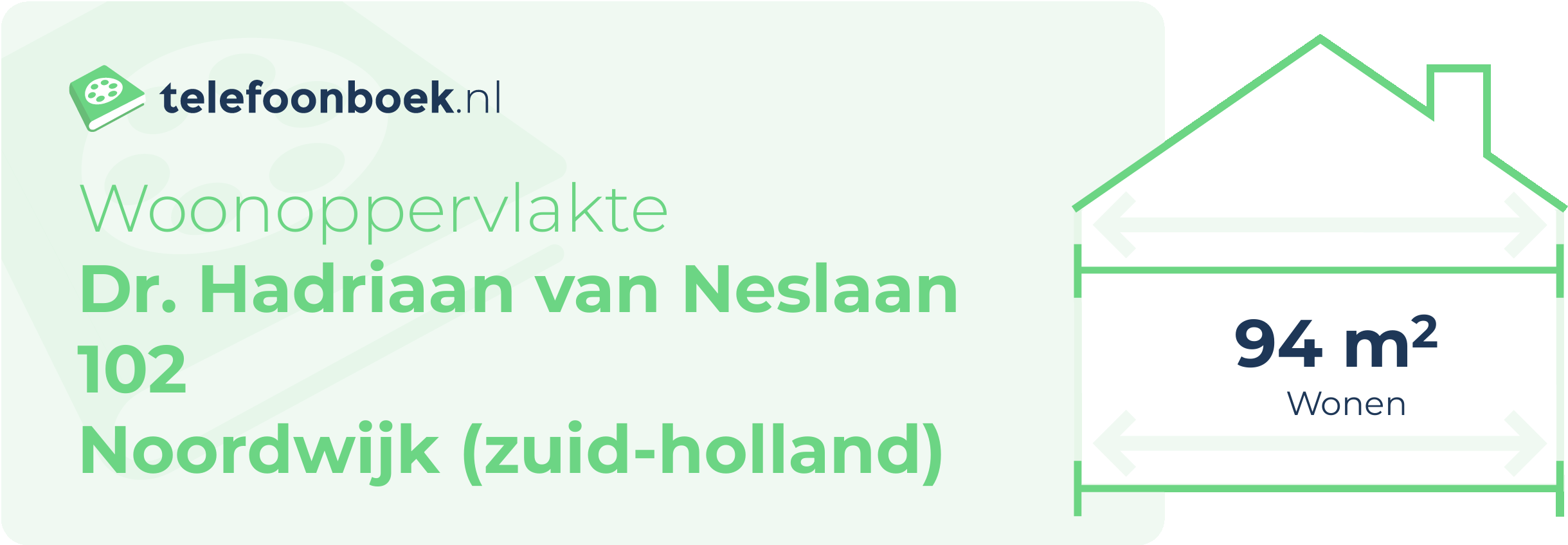 Woonoppervlakte Dr. Hadriaan Van Neslaan 102 Noordwijk (Zuid-Holland)