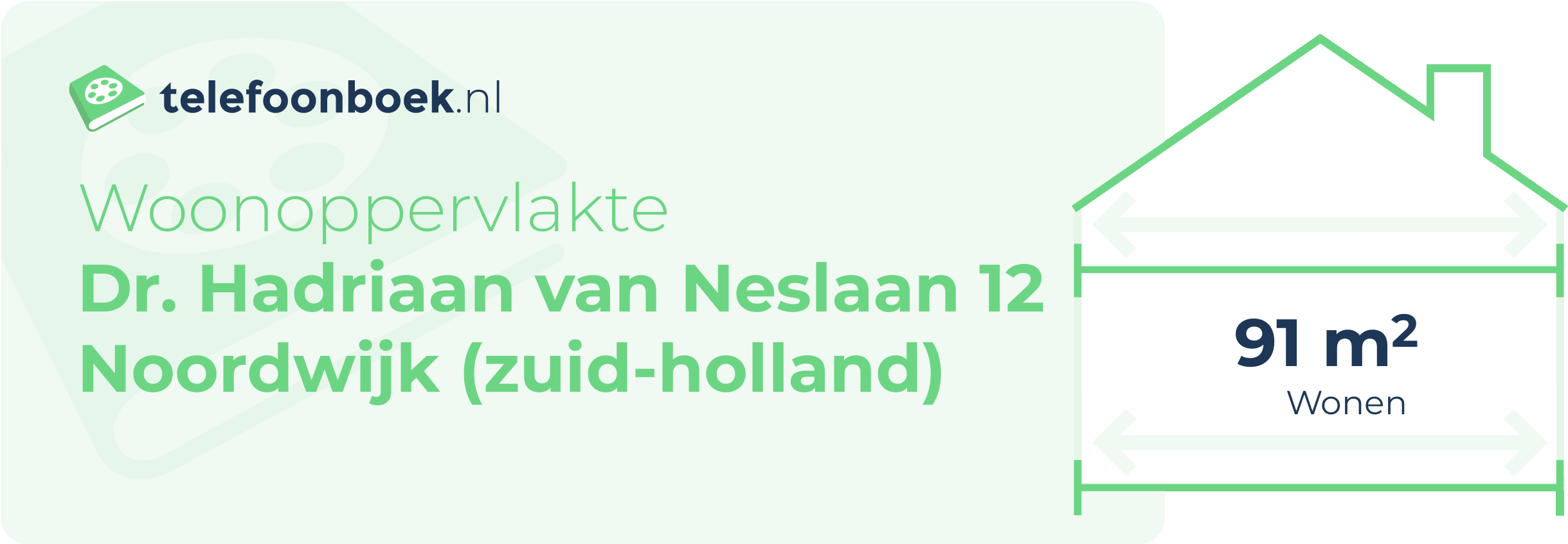 Woonoppervlakte Dr. Hadriaan Van Neslaan 12 Noordwijk (Zuid-Holland)