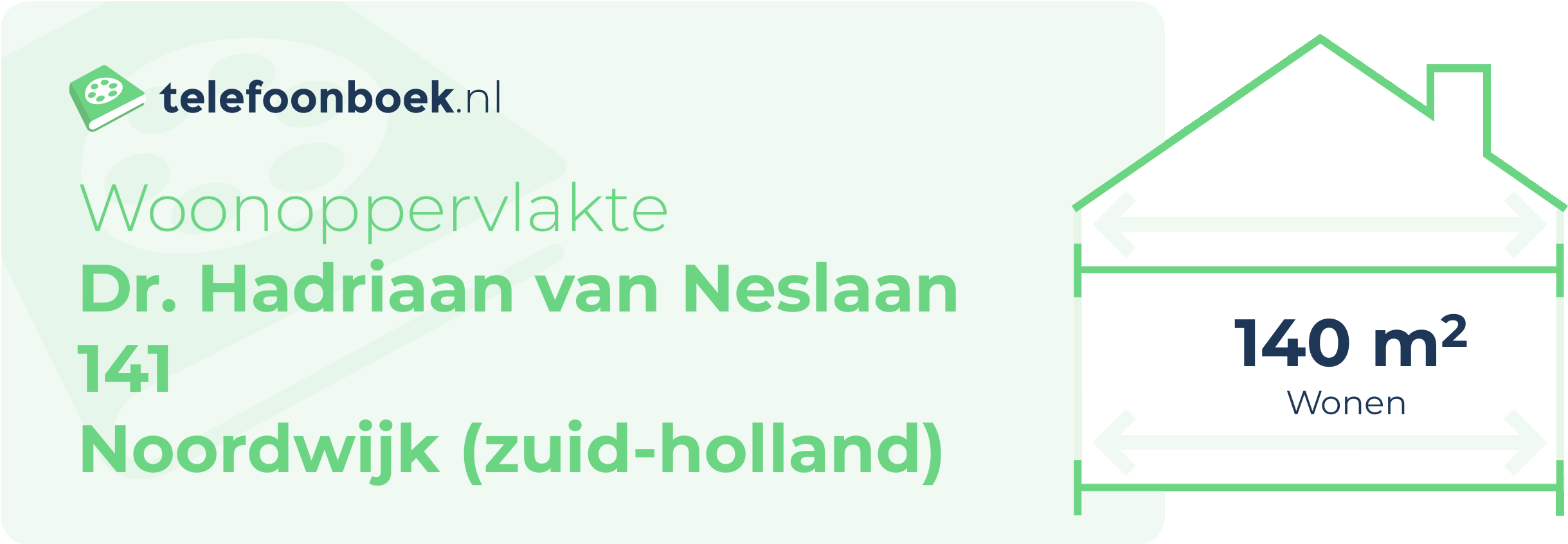 Woonoppervlakte Dr. Hadriaan Van Neslaan 141 Noordwijk (Zuid-Holland)