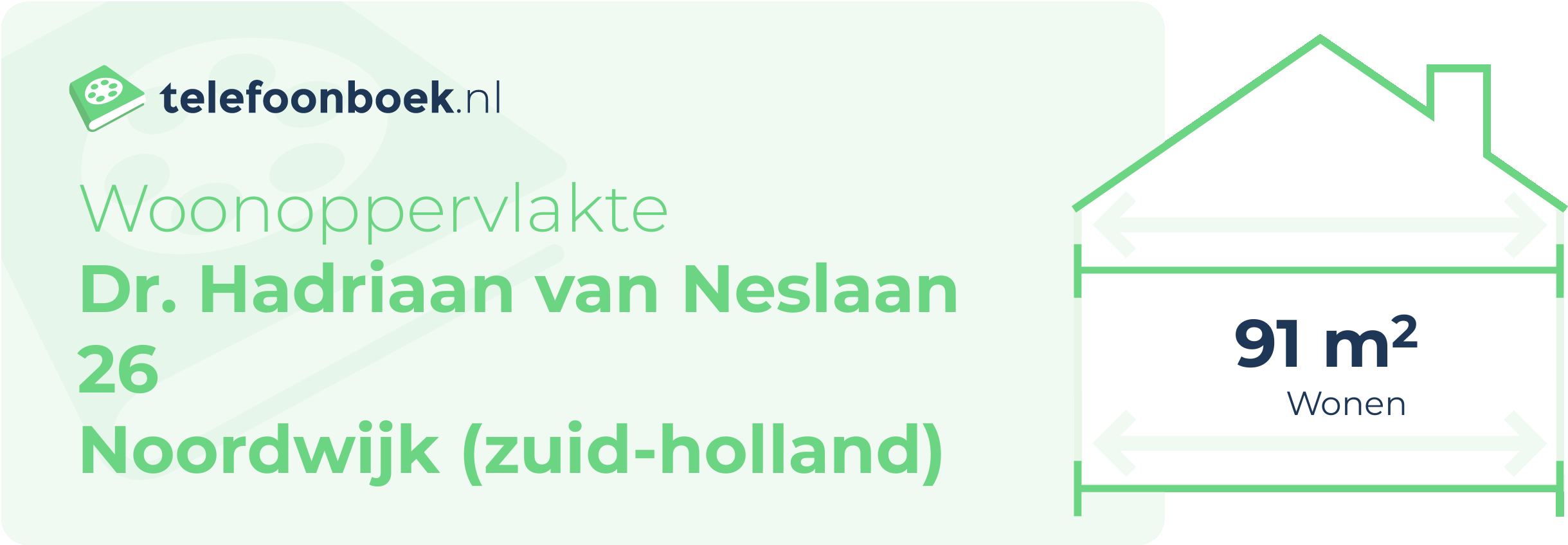 Woonoppervlakte Dr. Hadriaan Van Neslaan 26 Noordwijk (Zuid-Holland)