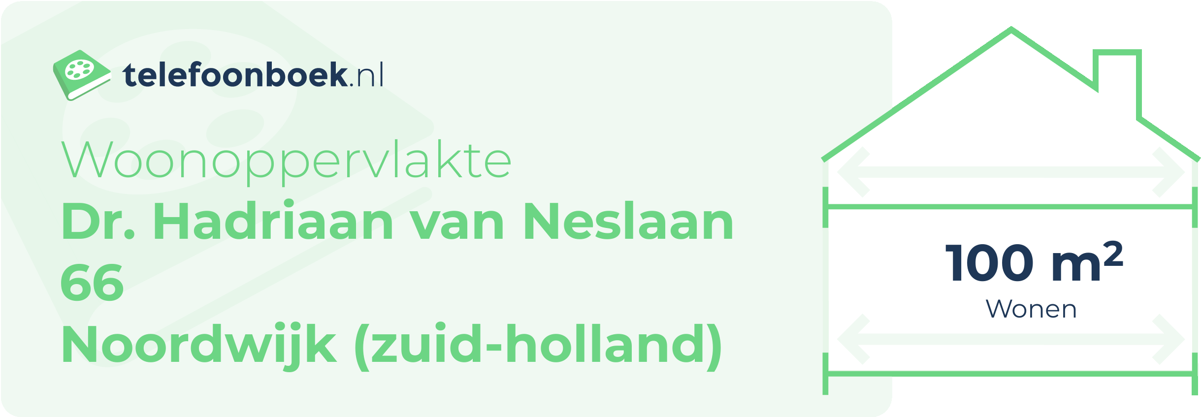 Woonoppervlakte Dr. Hadriaan Van Neslaan 66 Noordwijk (Zuid-Holland)