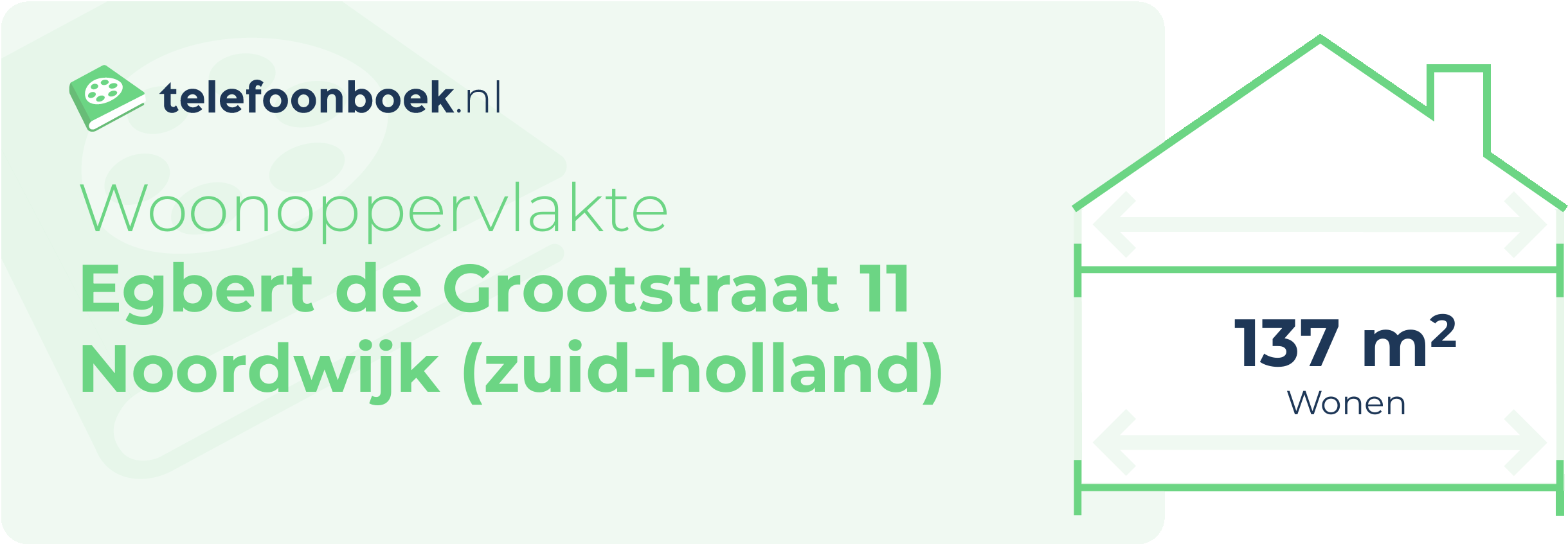 Woonoppervlakte Egbert De Grootstraat 11 Noordwijk (Zuid-Holland)