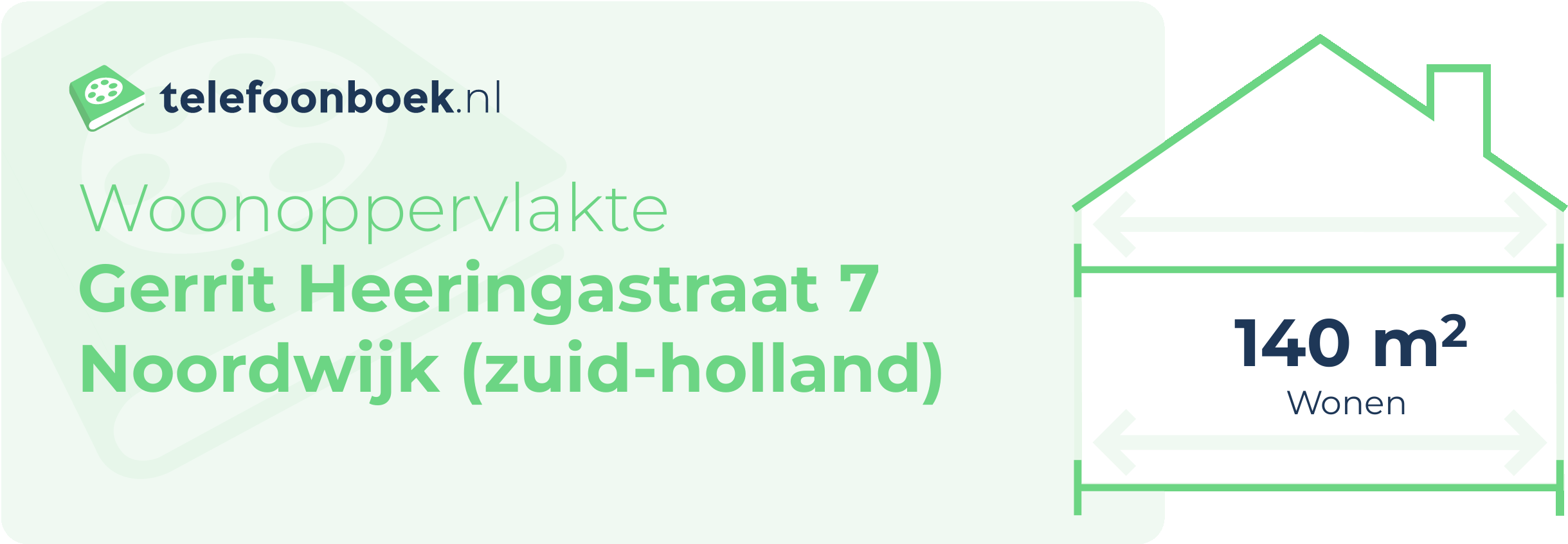 Woonoppervlakte Gerrit Heeringastraat 7 Noordwijk (Zuid-Holland)