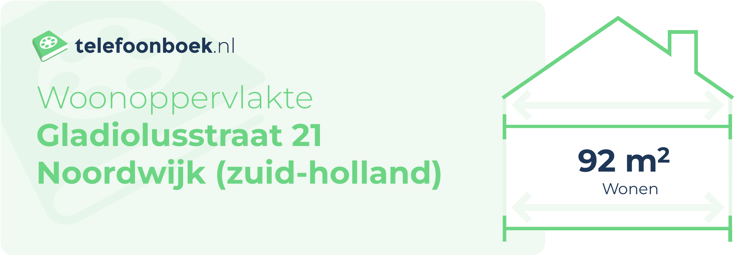 Woonoppervlakte Gladiolusstraat 21 Noordwijk (Zuid-Holland)
