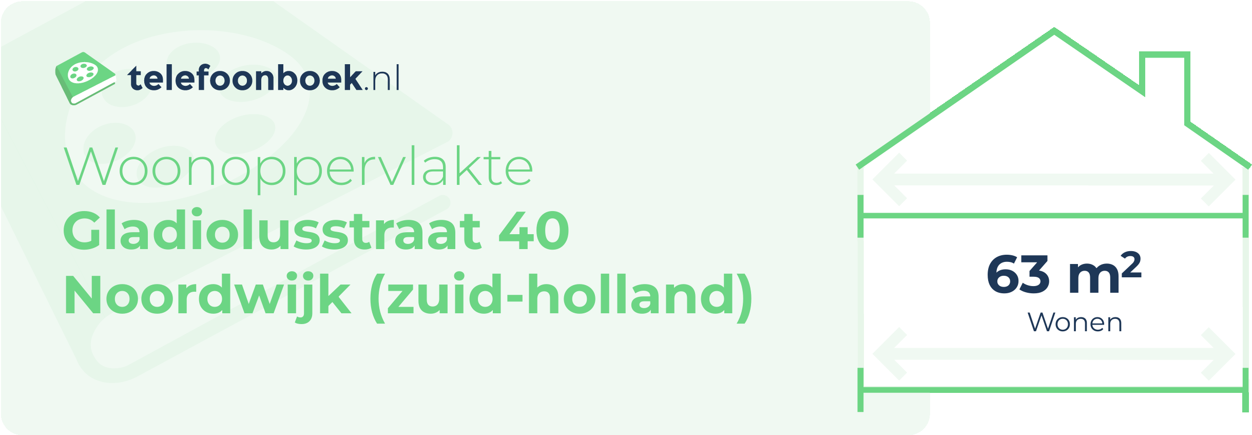 Woonoppervlakte Gladiolusstraat 40 Noordwijk (Zuid-Holland)