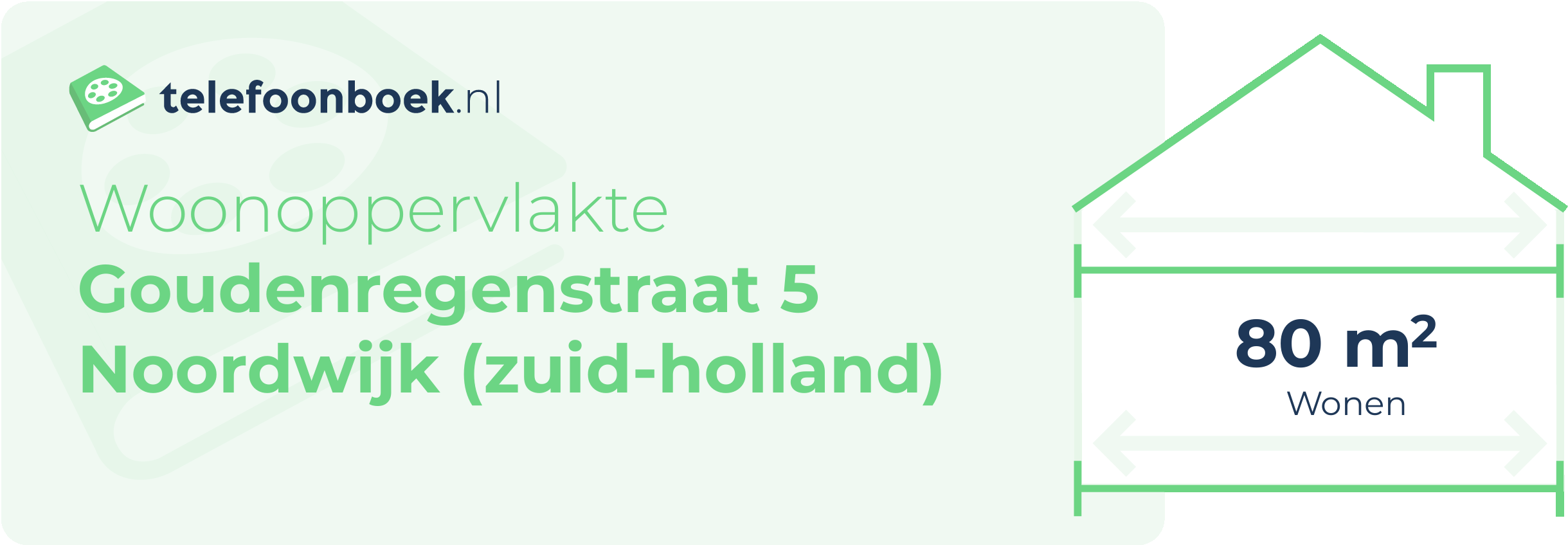 Woonoppervlakte Goudenregenstraat 5 Noordwijk (Zuid-Holland)