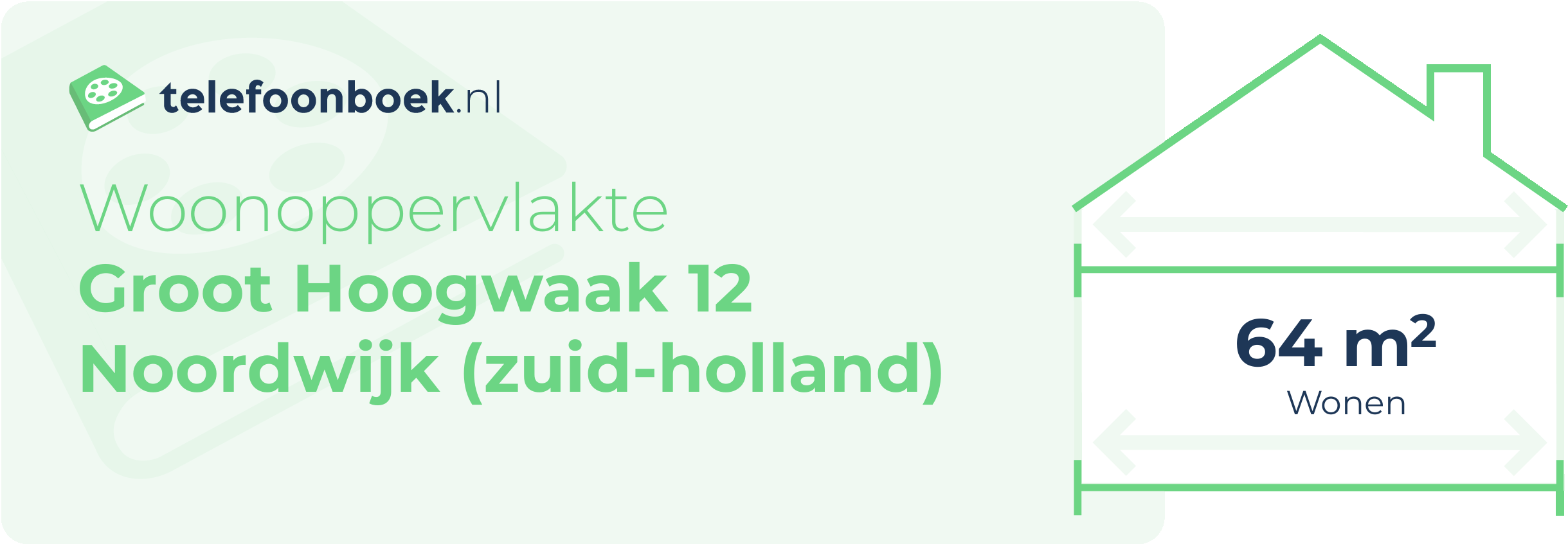 Woonoppervlakte Groot Hoogwaak 12 Noordwijk (Zuid-Holland)