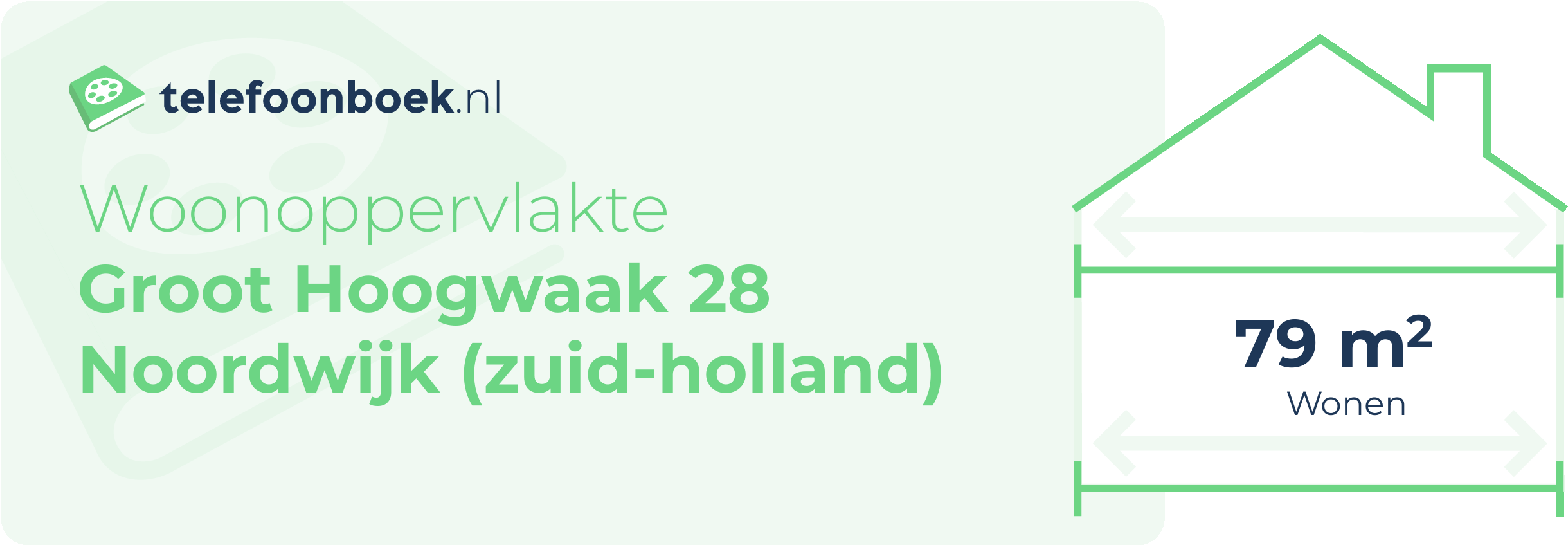 Woonoppervlakte Groot Hoogwaak 28 Noordwijk (Zuid-Holland)