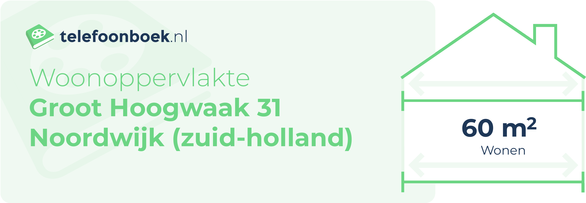 Woonoppervlakte Groot Hoogwaak 31 Noordwijk (Zuid-Holland)