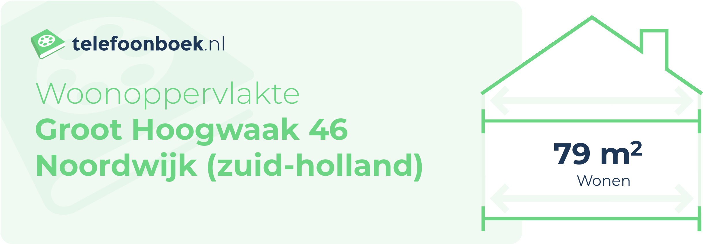 Woonoppervlakte Groot Hoogwaak 46 Noordwijk (Zuid-Holland)