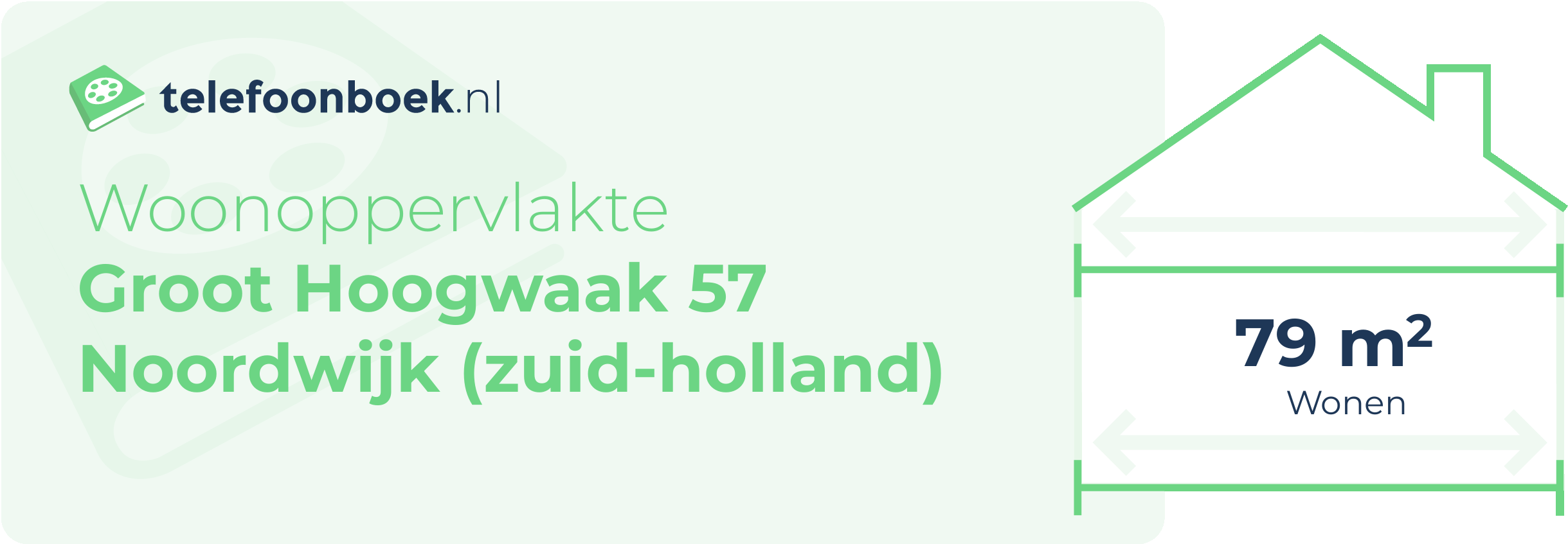 Woonoppervlakte Groot Hoogwaak 57 Noordwijk (Zuid-Holland)