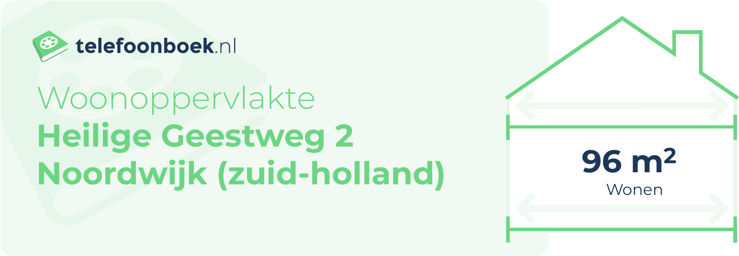 Woonoppervlakte Heilige Geestweg 2 Noordwijk (Zuid-Holland)