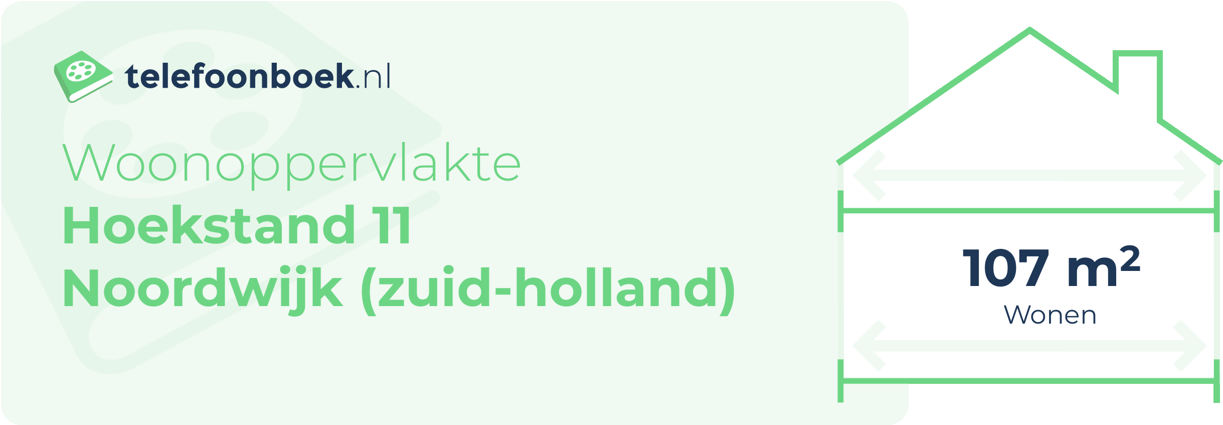 Woonoppervlakte Hoekstand 11 Noordwijk (Zuid-Holland)