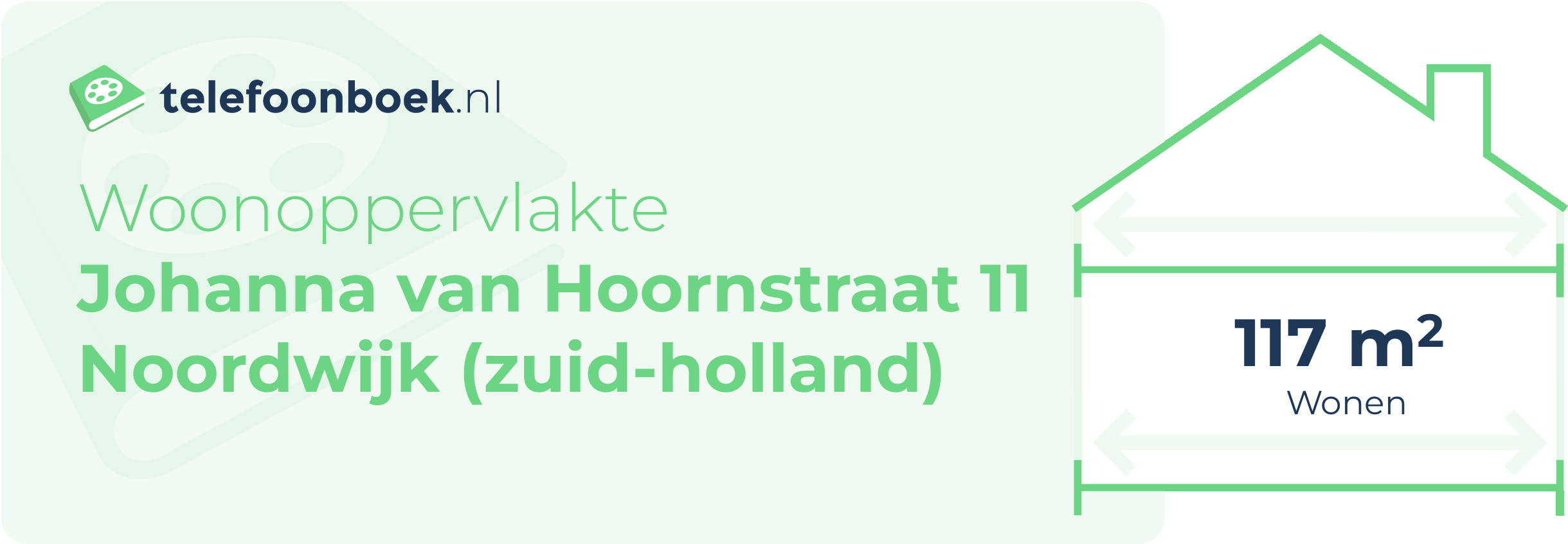 Woonoppervlakte Johanna Van Hoornstraat 11 Noordwijk (Zuid-Holland)