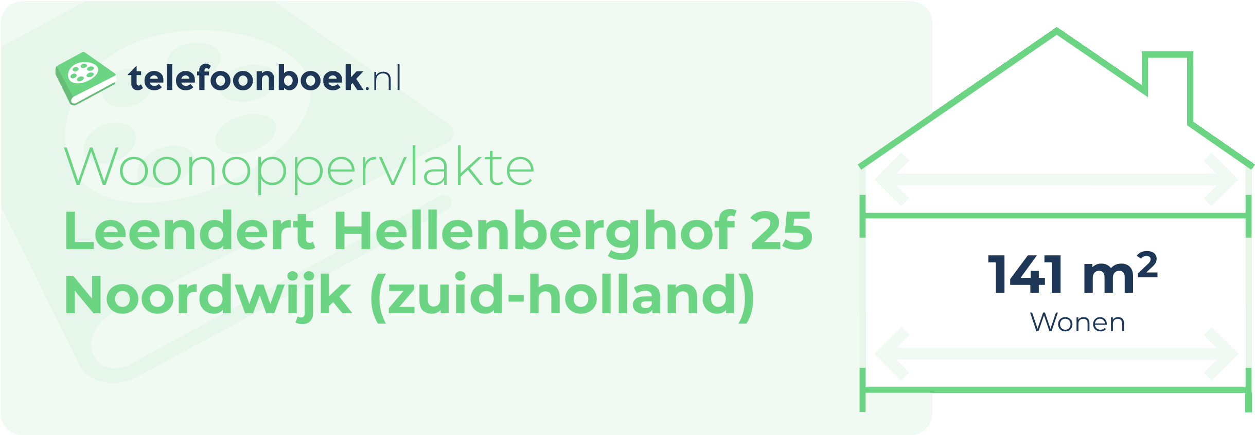 Woonoppervlakte Leendert Hellenberghof 25 Noordwijk (Zuid-Holland)