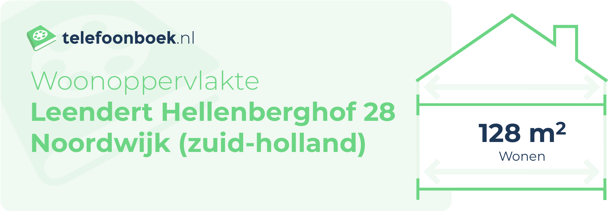 Woonoppervlakte Leendert Hellenberghof 28 Noordwijk (Zuid-Holland)