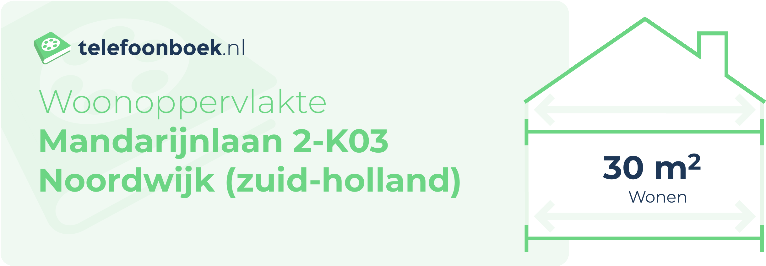 Woonoppervlakte Mandarijnlaan 2-K03 Noordwijk (Zuid-Holland)