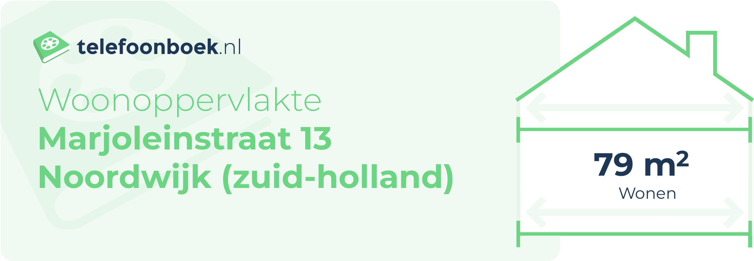 Woonoppervlakte Marjoleinstraat 13 Noordwijk (Zuid-Holland)