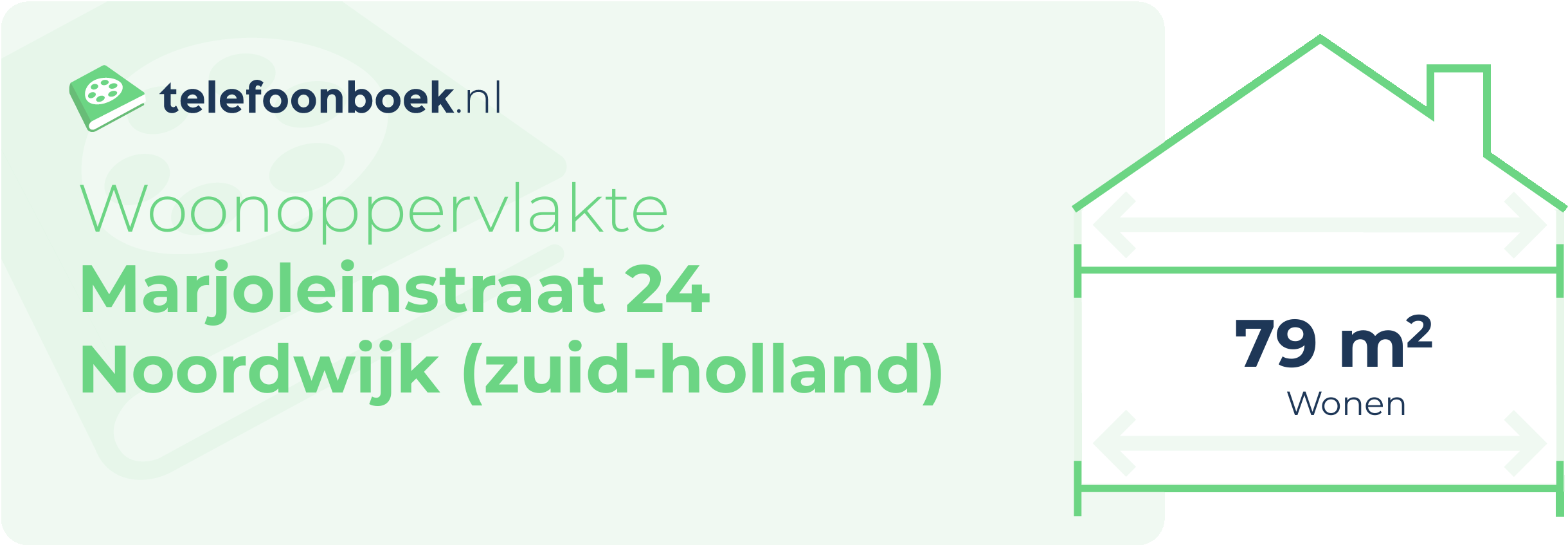 Woonoppervlakte Marjoleinstraat 24 Noordwijk (Zuid-Holland)