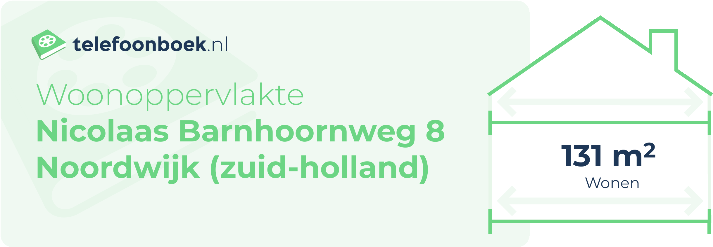 Woonoppervlakte Nicolaas Barnhoornweg 8 Noordwijk (Zuid-Holland)