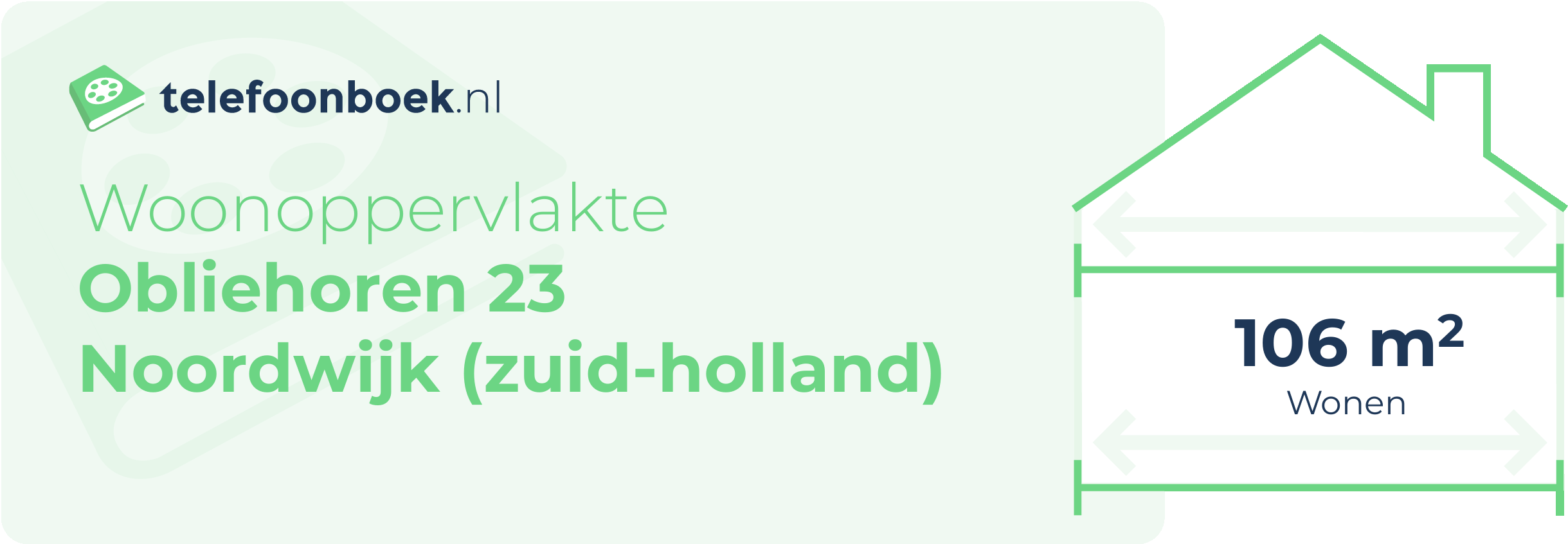 Woonoppervlakte Obliehoren 23 Noordwijk (Zuid-Holland)