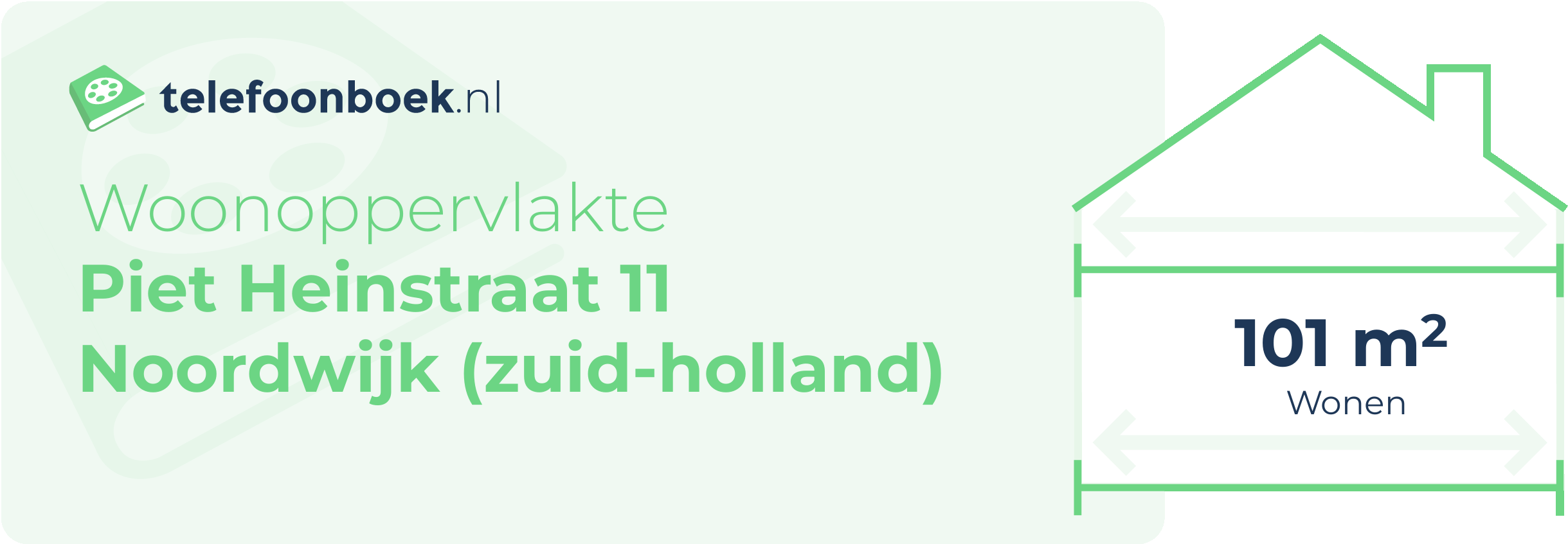 Woonoppervlakte Piet Heinstraat 11 Noordwijk (Zuid-Holland)