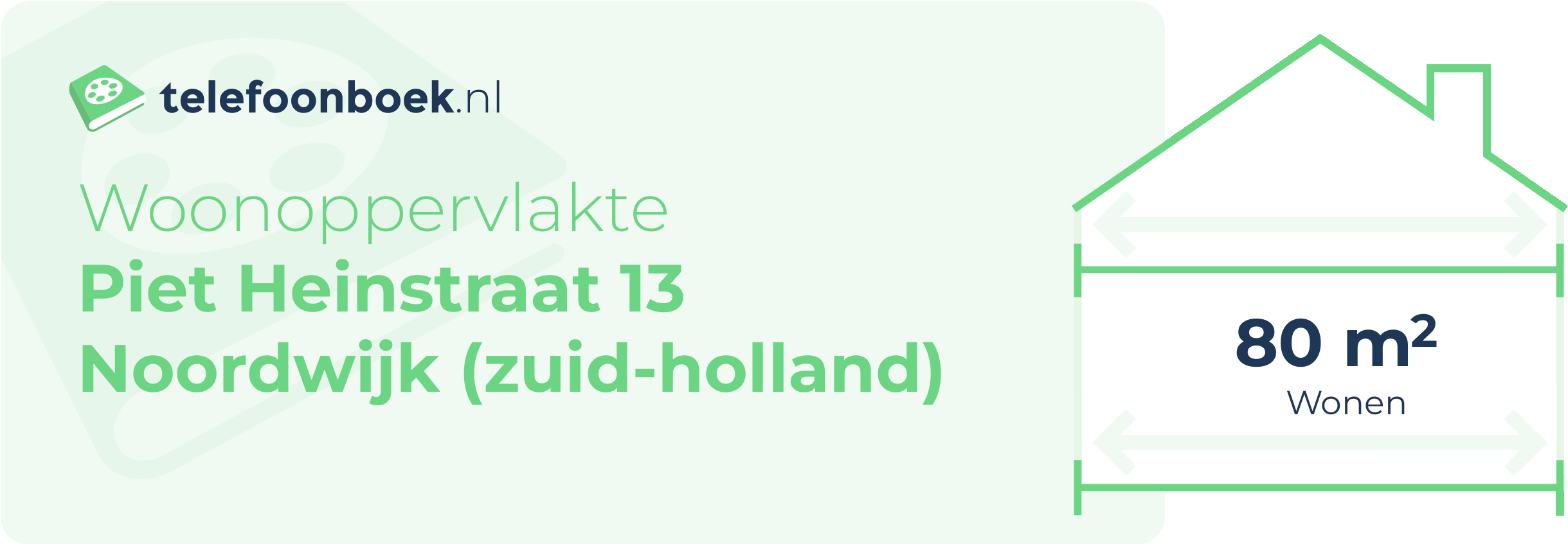 Woonoppervlakte Piet Heinstraat 13 Noordwijk (Zuid-Holland)