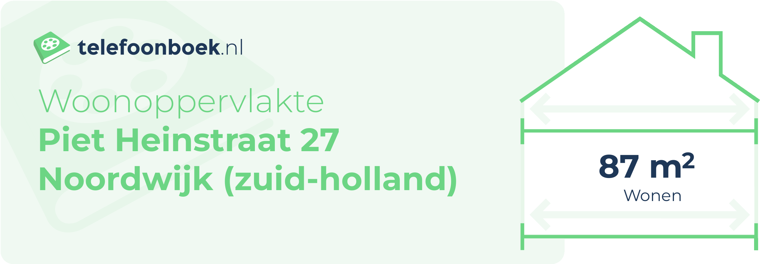 Woonoppervlakte Piet Heinstraat 27 Noordwijk (Zuid-Holland)