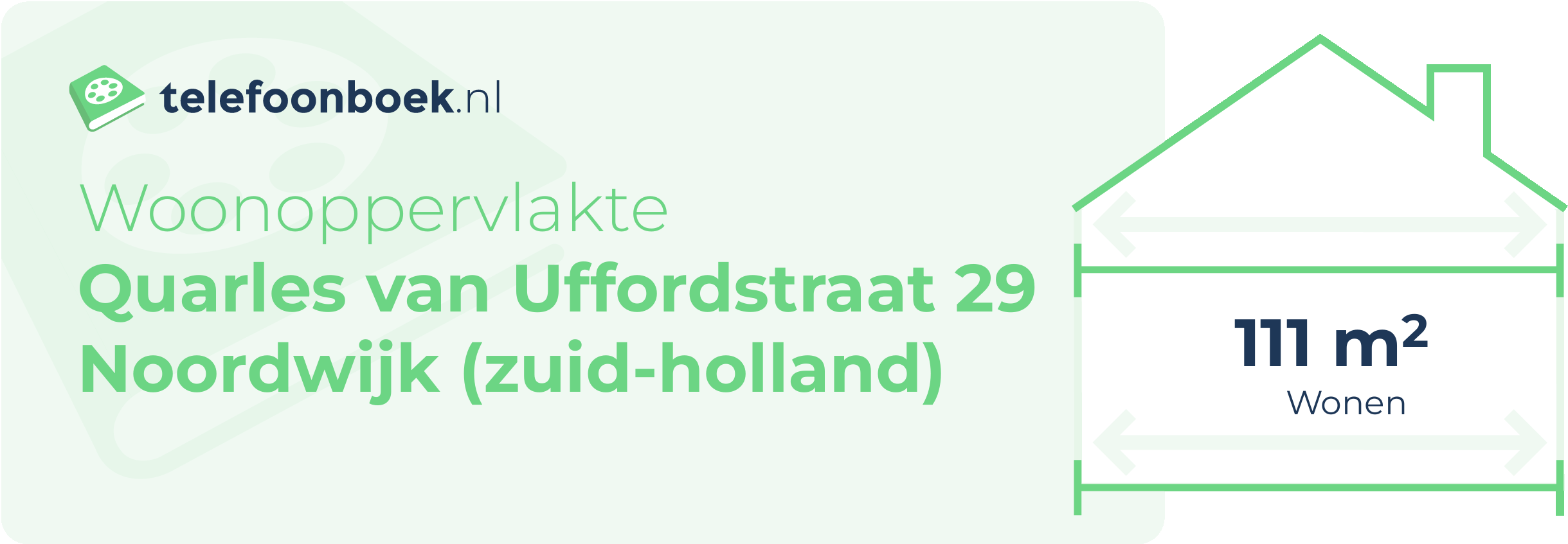 Woonoppervlakte Quarles Van Uffordstraat 29 Noordwijk (Zuid-Holland)